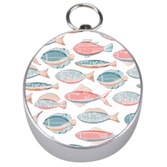 Hand-drawn-seamless-pattern-with-cute-fishes-doodle-style-pink-blue-colors Silver Compasses