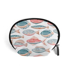 Hand-drawn-seamless-pattern-with-cute-fishes-doodle-style-pink-blue-colors Accessory Pouch (small) by Jancukart