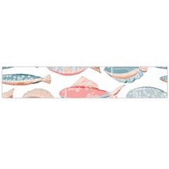 Hand-drawn-seamless-pattern-with-cute-fishes-doodle-style-pink-blue-colors Large Flano Scarf 