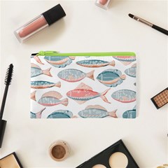 Hand-drawn-seamless-pattern-with-cute-fishes-doodle-style-pink-blue-colors Cosmetic Bag (xs)