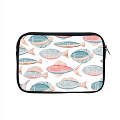 Hand-drawn-seamless-pattern-with-cute-fishes-doodle-style-pink-blue-colors Apple Macbook Pro 15  Zipper Case