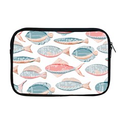 Hand-drawn-seamless-pattern-with-cute-fishes-doodle-style-pink-blue-colors Apple Macbook Pro 17  Zipper Case