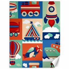 Toy-transport-cartoon-seamless-pattern-with-airplane-aerostat-sail-yacht-vector-illustration Canvas 36  X 48 