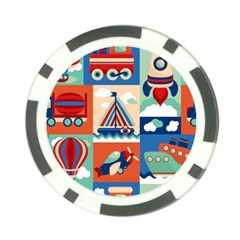 Toy-transport-cartoon-seamless-pattern-with-airplane-aerostat-sail-yacht-vector-illustration Poker Chip Card Guard by Jancukart