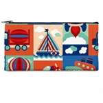 Toy-transport-cartoon-seamless-pattern-with-airplane-aerostat-sail-yacht-vector-illustration Pencil Case Front