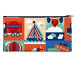 Toy-transport-cartoon-seamless-pattern-with-airplane-aerostat-sail-yacht-vector-illustration Pencil Case Back