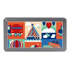 Toy-transport-cartoon-seamless-pattern-with-airplane-aerostat-sail-yacht-vector-illustration Memory Card Reader (mini) by Jancukart