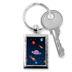 Background-template-with-bright-stars-dark-sky Key Chain (rectangle) by Jancukart