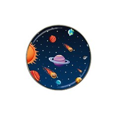 Background-template-with-bright-stars-dark-sky Hat Clip Ball Marker (4 Pack)