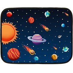 Background-template-with-bright-stars-dark-sky Fleece Blanket (mini)