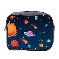 Background-template-with-bright-stars-dark-sky Mini Toiletries Bag (two Sides)