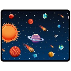 Background-template-with-bright-stars-dark-sky Fleece Blanket (large) 