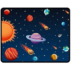 Background-template-with-bright-stars-dark-sky Fleece Blanket (medium) 