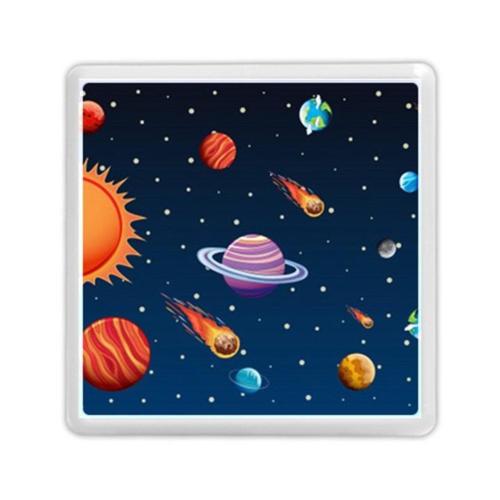 Background-template-with-bright-stars-dark-sky Memory Card Reader (Square)