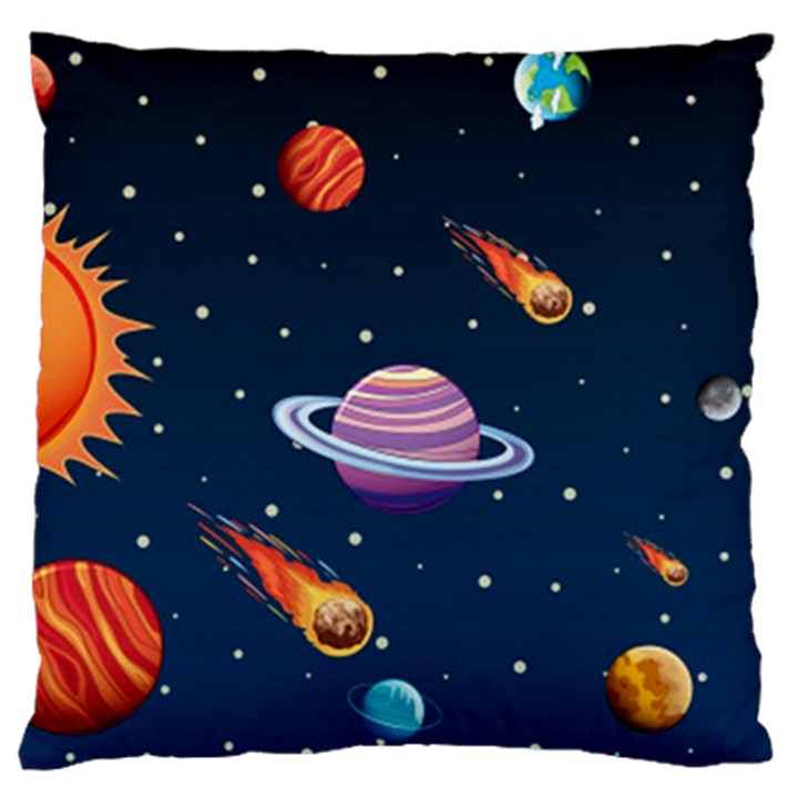 Background-template-with-bright-stars-dark-sky Large Cushion Case (Two Sides)