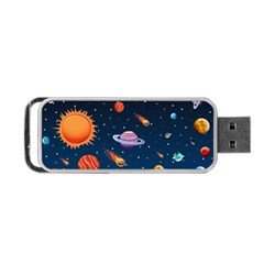 Background-template-with-bright-stars-dark-sky Portable Usb Flash (one Side)