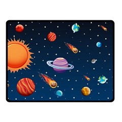 Background-template-with-bright-stars-dark-sky Double Sided Fleece Blanket (small) 