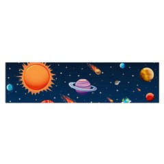 Background-template-with-bright-stars-dark-sky Oblong Satin Scarf (16  X 60 )