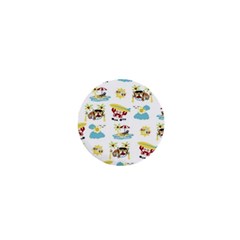 Vector-pattern-with-funny-animals-cartoon-summer-holiday-beach 1  Mini Buttons