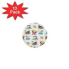 Vector-pattern-with-funny-animals-cartoon-summer-holiday-beach 1  Mini Buttons (10 Pack) 