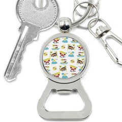 Vector-pattern-with-funny-animals-cartoon-summer-holiday-beach Bottle Opener Key Chain