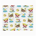 Vector-pattern-with-funny-animals-cartoon-summer-holiday-beach Small Glasses Cloth (2 Sides) Front