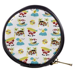 Vector-pattern-with-funny-animals-cartoon-summer-holiday-beach Mini Makeup Bag