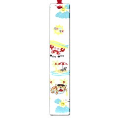 Vector-pattern-with-funny-animals-cartoon-summer-holiday-beach Large Book Marks