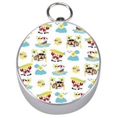 Vector-pattern-with-funny-animals-cartoon-summer-holiday-beach Silver Compasses