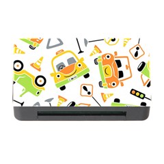 Seamless-pattern-vector-illustration-vehicles-cartoon Memory Card Reader With Cf by Jancukart