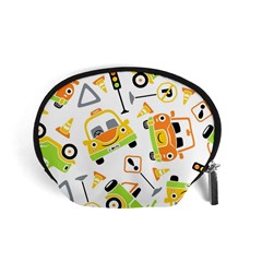 Seamless-pattern-vector-illustration-vehicles-cartoon Accessory Pouch (small)