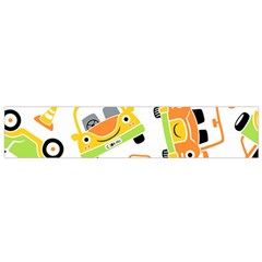 Seamless-pattern-vector-illustration-vehicles-cartoon Small Flano Scarf