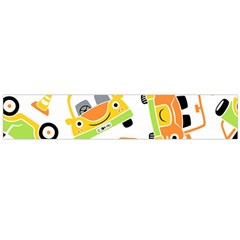 Seamless-pattern-vector-illustration-vehicles-cartoon Large Flano Scarf 