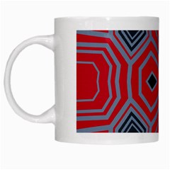 Abstract Pattern Geometric Backgrounds  White Mug by Eskimos