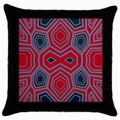 Abstract Pattern Geometric Backgrounds  Throw Pillow Case (black) by Eskimos