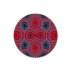 Abstract Pattern Geometric Backgrounds  Rubber Round Coaster (4 Pack) by Eskimos