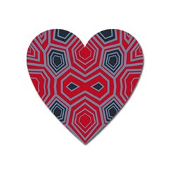 Abstract Pattern Geometric Backgrounds  Heart Magnet