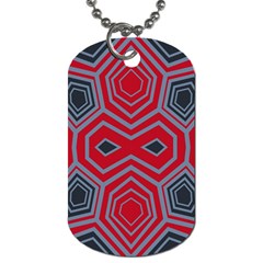 Abstract Pattern Geometric Backgrounds  Dog Tag (one Side) by Eskimos