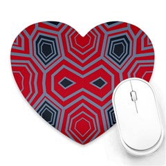 Abstract Pattern Geometric Backgrounds  Heart Mousepads by Eskimos