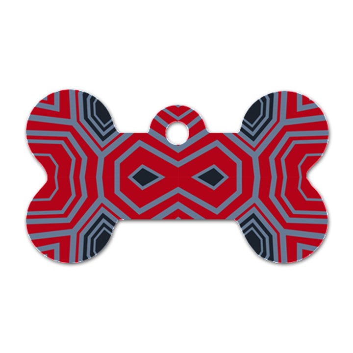 Abstract pattern geometric backgrounds  Dog Tag Bone (One Side)