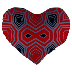 Abstract Pattern Geometric Backgrounds  Large 19  Premium Heart Shape Cushions by Eskimos