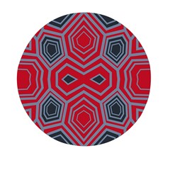 Abstract Pattern Geometric Backgrounds  Mini Round Pill Box by Eskimos