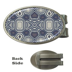 Abstract Pattern Geometric Backgrounds Money Clips (oval)  by Eskimos