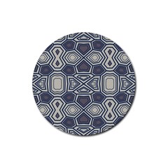 Abstract Pattern Geometric Backgrounds Rubber Round Coaster (4 Pack) by Eskimos