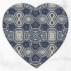 Abstract Pattern Geometric Backgrounds Jigsaw Puzzle (heart) by Eskimos