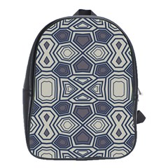 Abstract Pattern Geometric Backgrounds School Bag (large) by Eskimos