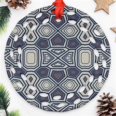 Abstract Pattern Geometric Backgrounds Round Filigree Ornament (two Sides) by Eskimos