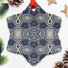 Abstract Pattern Geometric Backgrounds Snowflake Ornament (two Sides) by Eskimos