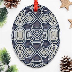 Abstract Pattern Geometric Backgrounds Oval Filigree Ornament (two Sides) by Eskimos