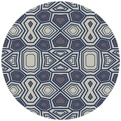 Abstract Pattern Geometric Backgrounds Wooden Puzzle Round by Eskimos